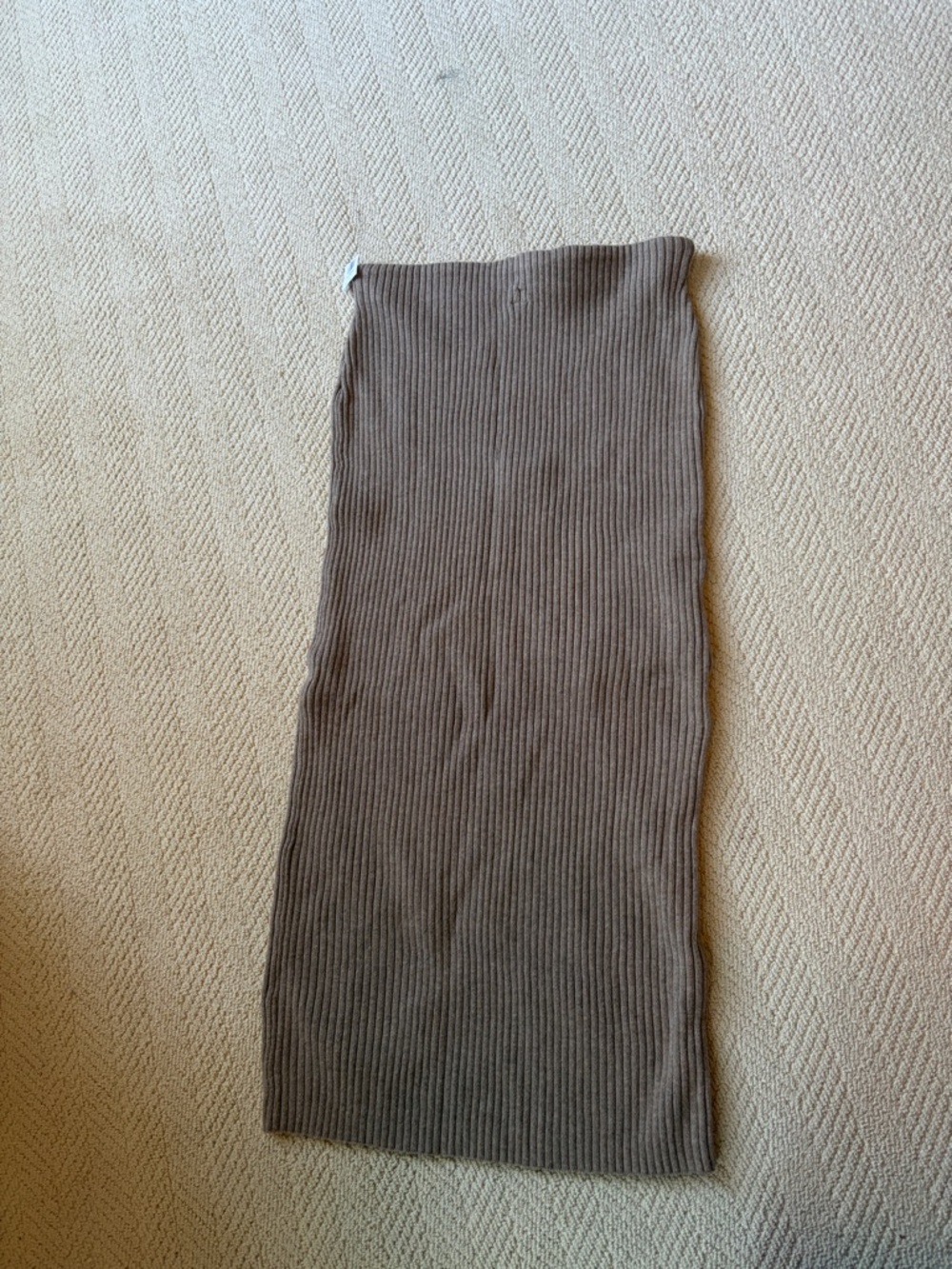 Old Navy Ribbed Midi Tube Skirt - light brown
